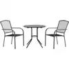 Image de vidaXL Ensemble de chaises de jardin 3 pièces empilables Acier revêtu par poudre