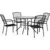Image de vidaXL Ensemble de chaises de jardin 5 pièces empilables Acier revêtu par poudre