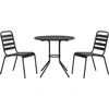 Image de vidaXL Ensemble de chaises de jardin 3 pièces empilables Acier revêtu par poudre