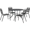 Image de vidaXL Ensemble de chaises de jardin 5 pièces empilables Acier revêtu par poudre