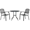 Image de vidaXL Ensemble de chaises de jardin 3 pièces empilables Acier revêtu par poudre