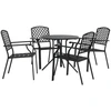 Image de vidaXL Ensemble de chaises de jardin 5 pièces empilables Acier revêtu par poudre