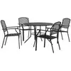 Image de vidaXL Ensemble de chaises de jardin 5 pièces empilables Acier revêtu par poudre