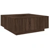 Image de vidaXL Table basse marron imitation chêne 100x100x40 cm Bois composite