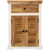 Image de vidaXL Buffet blanc et brun 55x30x73 cm bois massif mangue
