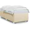 Image de vidaXL Cadre de lit sans matelas Crème 100x200 cm Tissu
