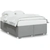 Image de vidaXL Cadre de lit sans matelas gris clair 140x190 cm Tissu
