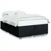 Image de vidaXL Cadre de lit sans matelas noir 140x190 cm Tissu