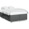Image de vidaXL Cadre de lit sans matelas gris foncé 160x200 cm Tissu