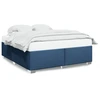 Image de vidaXL Cadre de lit sans matelas bleu 180x200 cm Tissu