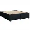 Image de vidaXL Cadre de lit sans matelas noir 200x200 cm Tissu