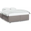 Image de vidaXL Cadre de lit sans matelas Taupe 200x200 cm Tissu