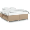 Image de vidaXL Cadre de lit cappuccino brun 200x200 cm simili-cuir