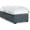Image de vidaXL Cadre de lit sans matelas gris foncé 90x190 cm velours