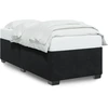 Image de vidaXL Sommier noir 90x200 cm velours