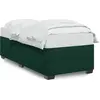 Image de vidaXL Cadre de lit sans matelas vert foncé 90x200 cm velours