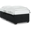 Image de vidaXL Sommier sans matelas noir 100x200 cm velours