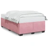 Image de vidaXL Sommier rose 120x200 cm velours