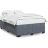 Image de vidaXL Cadre de lit sans matelas gris foncé 140x190 cm velours