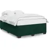 Image de vidaXL Cadre de lit sans matelas vert foncé 140x190 cm velours