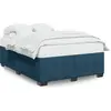 Image de vidaXL Sommier bleu 140x190 cm velours
