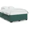 Image de vidaXL Cadre de lit sans matelas vert foncé 140x200 cm velours