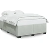 Image de vidaXL Cadre de lit sans matelas gris clair 160x200 cm velours