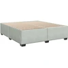 Image de vidaXL Cadre de lit sans matelas gris clair 200x200 cm velours