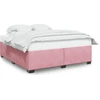 Image de vidaXL Sommier rose 200x200 cm velours