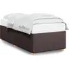 Image de vidaXL Cadre de lit sans matelas brun foncé 80x200 cm Tissu