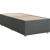 Image de vidaXL Cadre de lit sans matelas gris foncé 90x190 cm Tissu