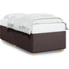 Image de vidaXL Cadre de lit sans matelas brun foncé 90x190 cm Tissu