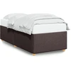 Image de vidaXL Cadre de lit sans matelas brun foncé 100x200 cm Tissu