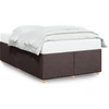 Image de vidaXL Cadre de lit sans matelas brun foncé 120x190 cm Tissu