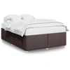 Image de vidaXL Cadre de lit sans matelas brun foncé 140x190 cm Tissu