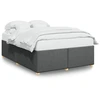 Image de vidaXL Cadre de lit sans matelas gris foncé 140x200 cm Tissu