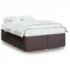 Image de vidaXL Cadre de lit sans matelas brun foncé 160x200 cm Tissu