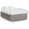 Image de vidaXL Cadre de lit sans matelas Taupe 160x200 cm Tissu