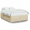 Image de vidaXL Cadre de lit sans matelas Crème 160x200 cm Tissu