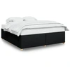 Image de vidaXL Cadre de lit sans matelas noir 180x200 cm Tissu