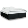 Image de vidaXL Cadre de lit sans matelas noir 200x200 cm Tissu