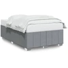 Image de vidaXL Cadre de lit sans matelas gris clair 120x190 cm Tissu