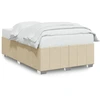 Image de vidaXL Cadre de lit sans matelas Crème 120x200 cm Tissu