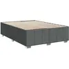 Image de vidaXL Cadre de lit sans matelas gris foncé 140x190 cm Tissu