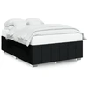 Image de vidaXL Cadre de lit sans matelas noir 140x190 cm Tissu