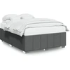Image de vidaXL Cadre de lit sans matelas gris foncé 140x200 cm Tissu
