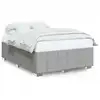 Image de vidaXL Cadre de lit sans matelas gris clair 160x200 cm Tissu