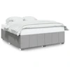 Image de vidaXL Cadre de lit sans matelas gris clair 180x200 cm Tissu