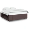 Image de vidaXL Cadre de lit sans matelas brun foncé 180x200 cm Tissu