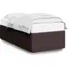Image de vidaXL Cadre de lit sans matelas brun foncé 80x200 cm Tissu